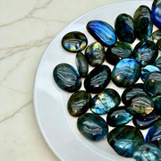 Natural Blue  Purple Flash Labradorite Crystal Palm
