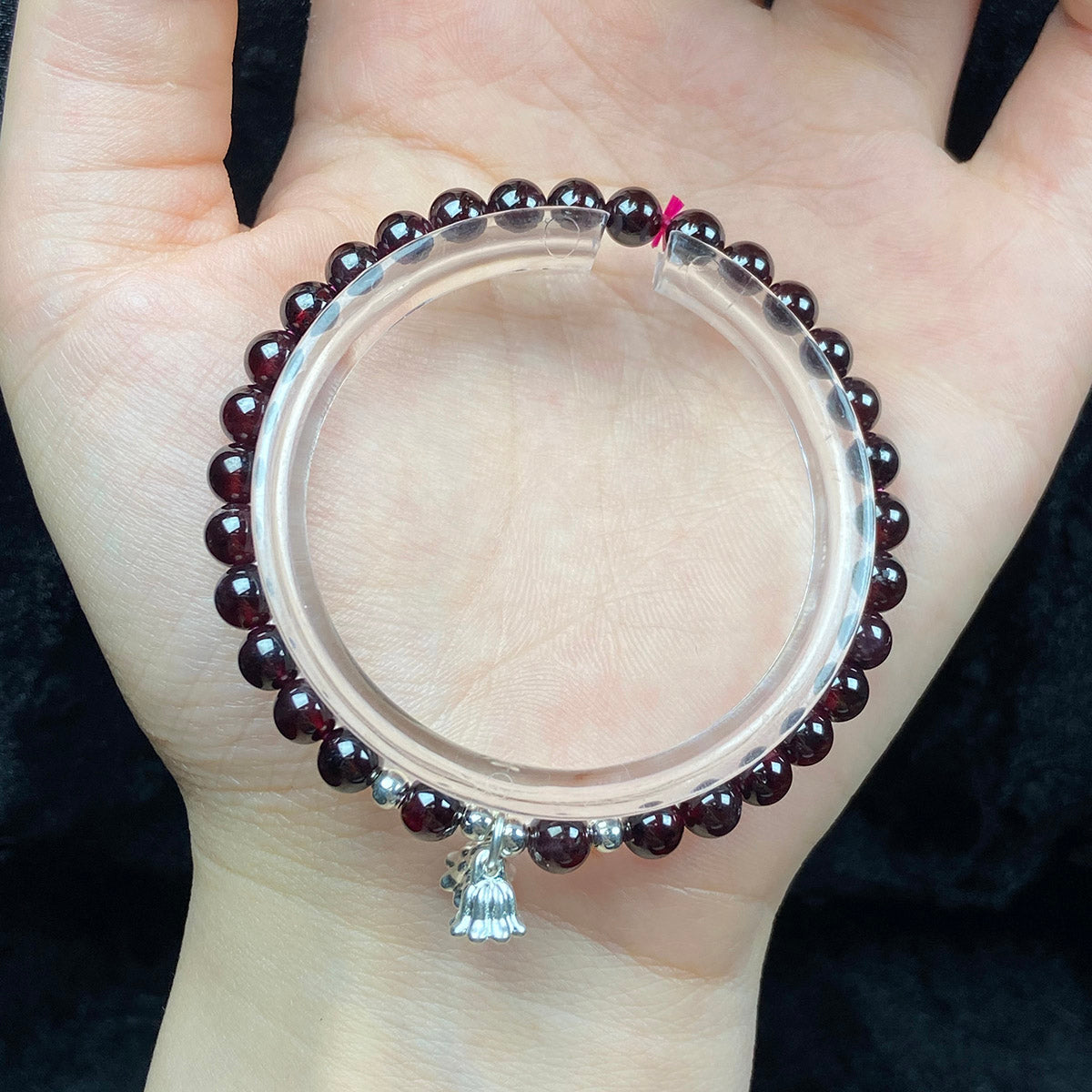 5mm Garnet Beads Design Bracelets Lucky Energy Healing Gemstone Jewelry Charm