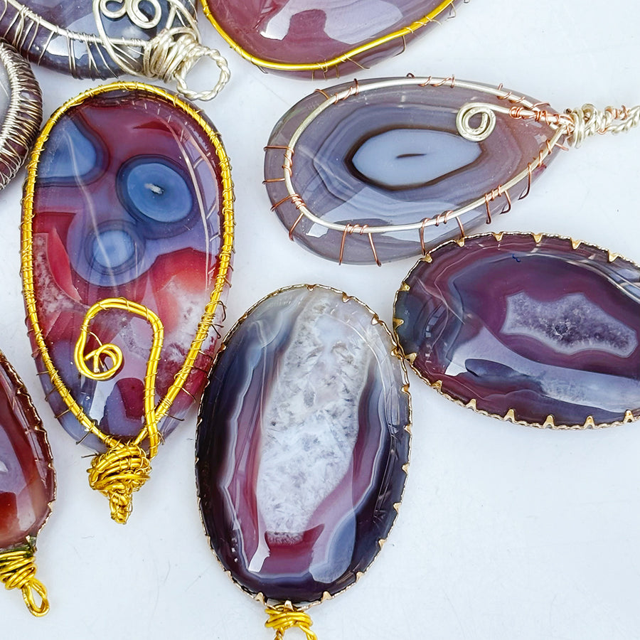 Pink Carnelian Pendant Diy Crystal Agate Necklace