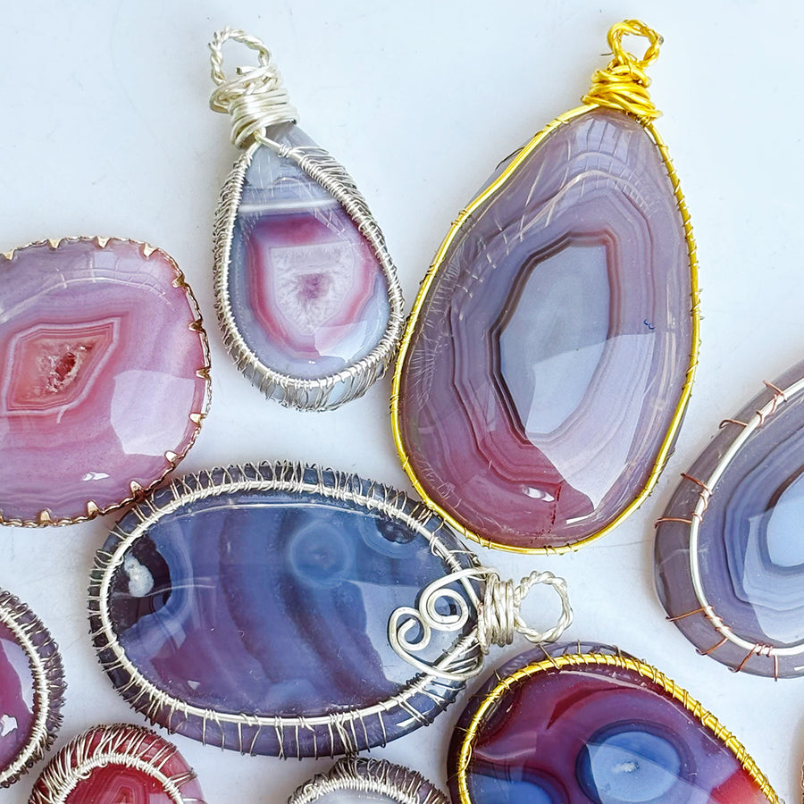 Pink Carnelian Pendant Diy Crystal Agate Necklace