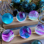 Beautiful Rainbow Fluorite Sphere