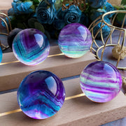 Beautiful Rainbow Fluorite Sphere