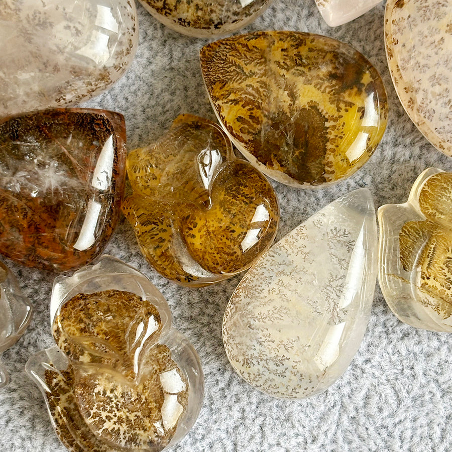Dendritic Agate Diy Ornaments Pendant Crystal