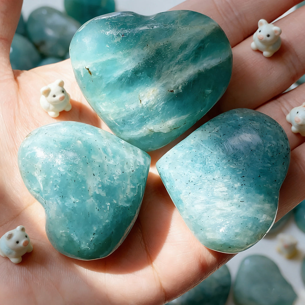 Natural Amazonite Stone Heart
