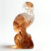 Fire Quartz Flamingo Bird Gemstone  Crystal Animal