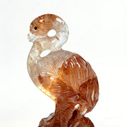 Fire Quartz Flamingo Bird Gemstone  Crystal Animal