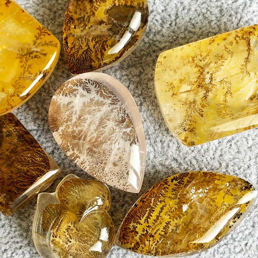 Dendritic Agate Diy Ornaments Pendant Crystal