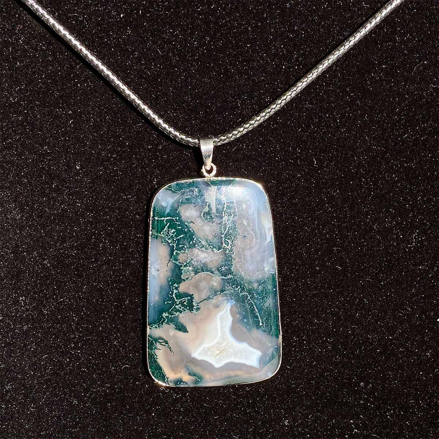 High Quality Moss Agate Pendant