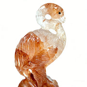 Fire Quartz Flamingo Bird Gemstone  Crystal Animal
