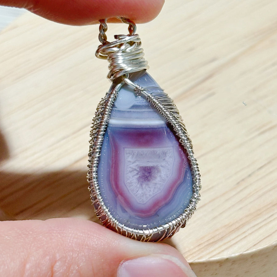 Pink Carnelian Pendant Diy Crystal Agate Necklace