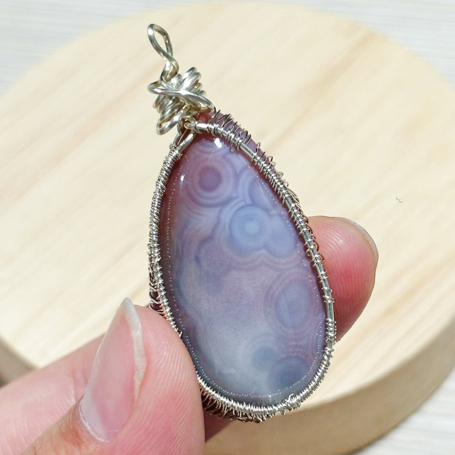 Pink Carnelian Pendant Diy Crystal Agate Necklace