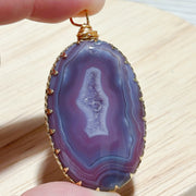 Pink Carnelian Pendant Diy Crystal Agate Necklace