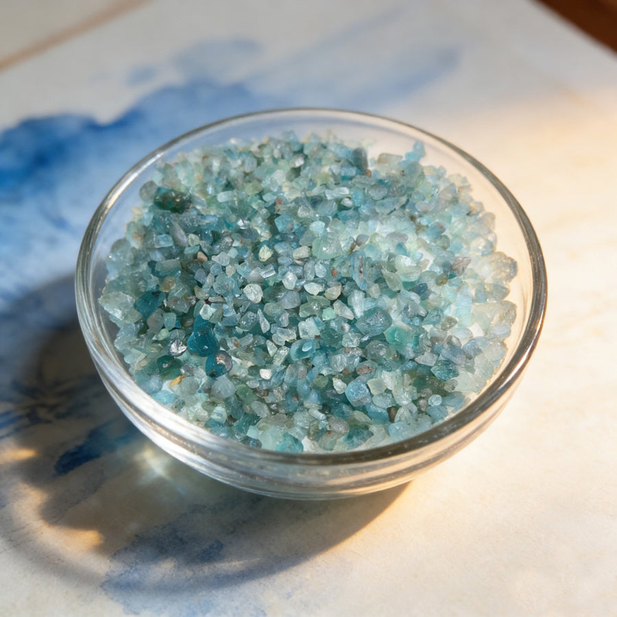 High Quality Blue Apatite Crystal Chips