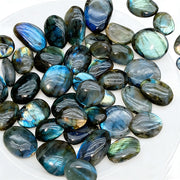 Natural Blue  Purple Flash Labradorite Crystal Palm
