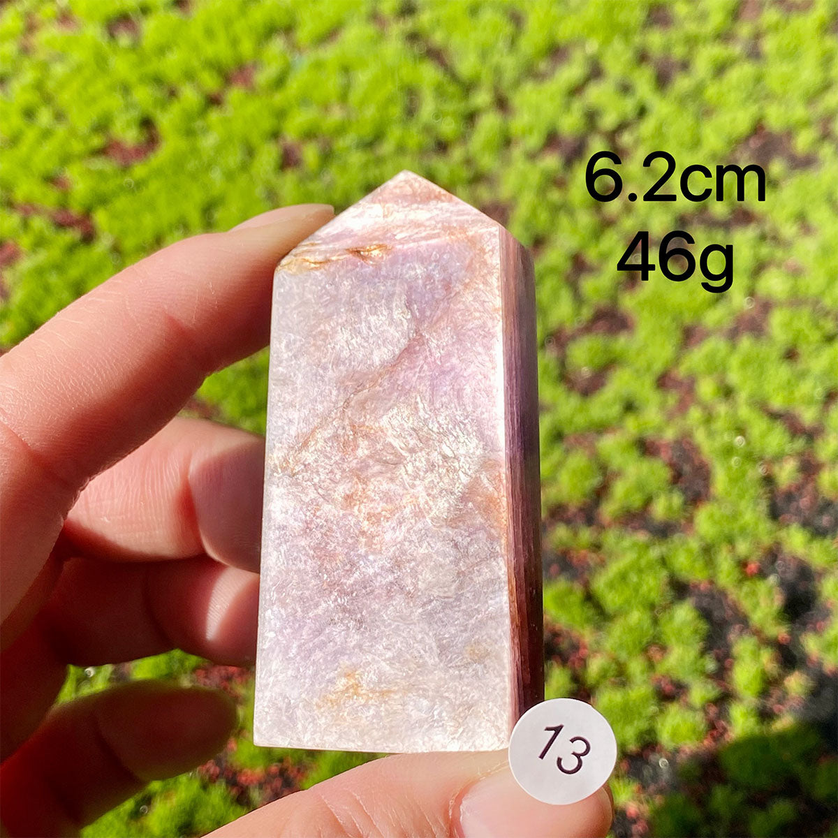 Natural Crystal Lepidolite Tower Purple Mica Point