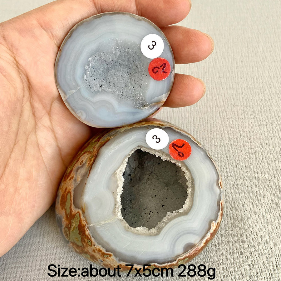Natural Crystal Agate Geode
