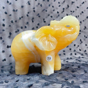 Orange Calcite Crystal  Animal Elephant