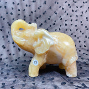 Orange Calcite Crystal  Animal Elephant