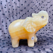 Orange Calcite Crystal  Animal Elephant