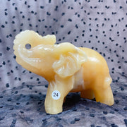 Orange Calcite Crystal  Animal Elephant