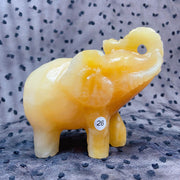 Orange Calcite Crystal  Animal Elephant