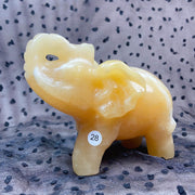 Orange Calcite Crystal  Animal Elephant