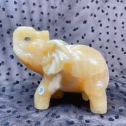 Orange Calcite Crystal  Animal Elephant