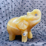 Orange Calcite Crystal  Animal Elephant