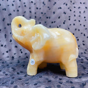 Orange Calcite Crystal  Animal Elephant