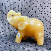 Orange Calcite Crystal  Animal Elephant
