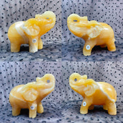 Orange Calcite Crystal  Animal Elephant