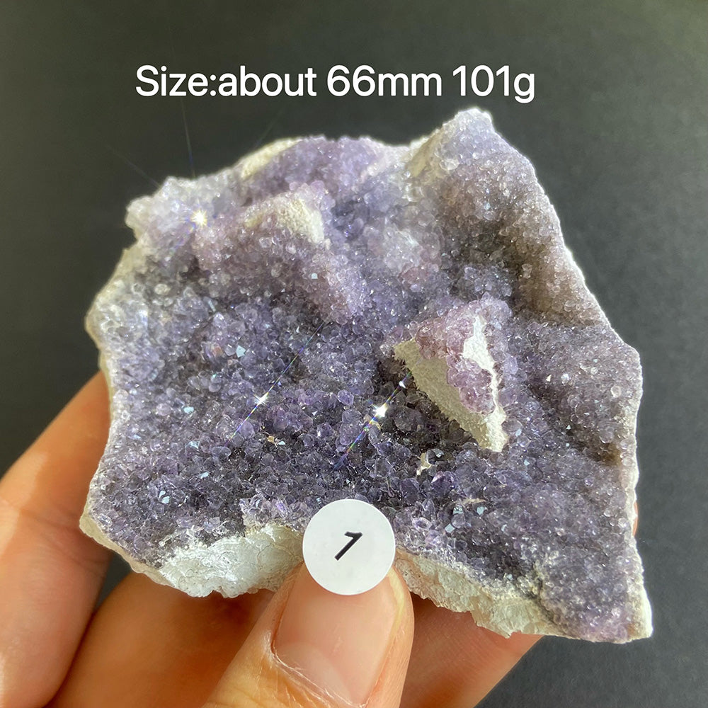Natural Colored Intention Crystal Raw Stone Slice