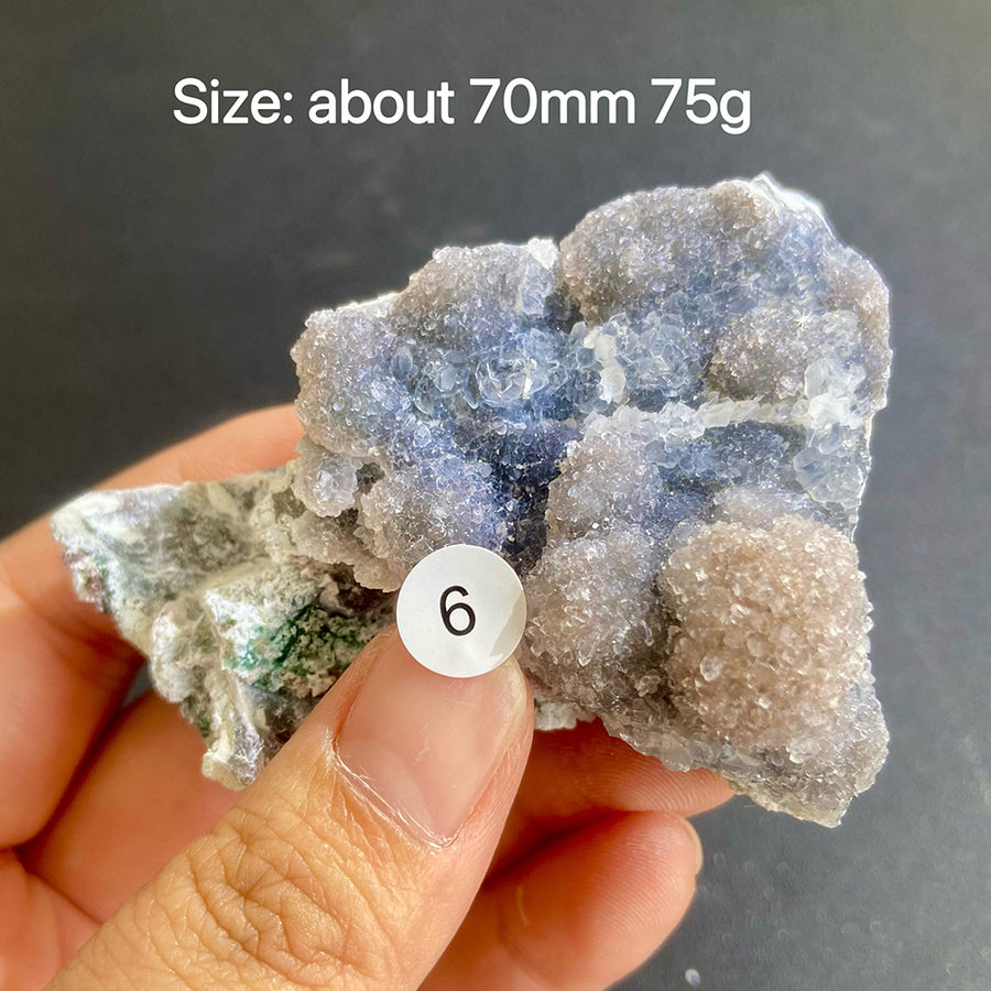 Natural Colored Intention Crystal Raw Stone Slice