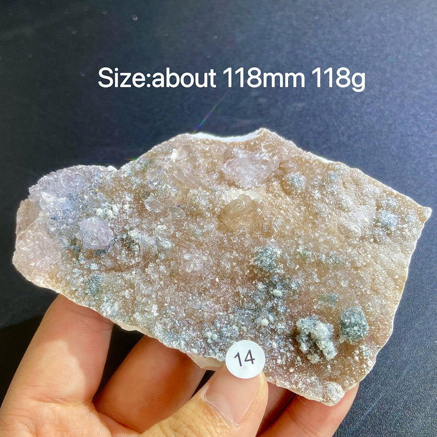 Natural Colored Intention Crystal Raw Stone Slice