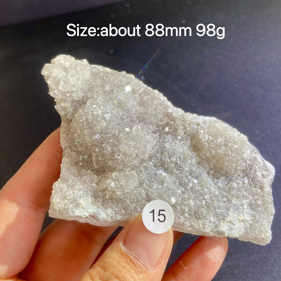 Natural Colored Intention Crystal Raw Stone Slice