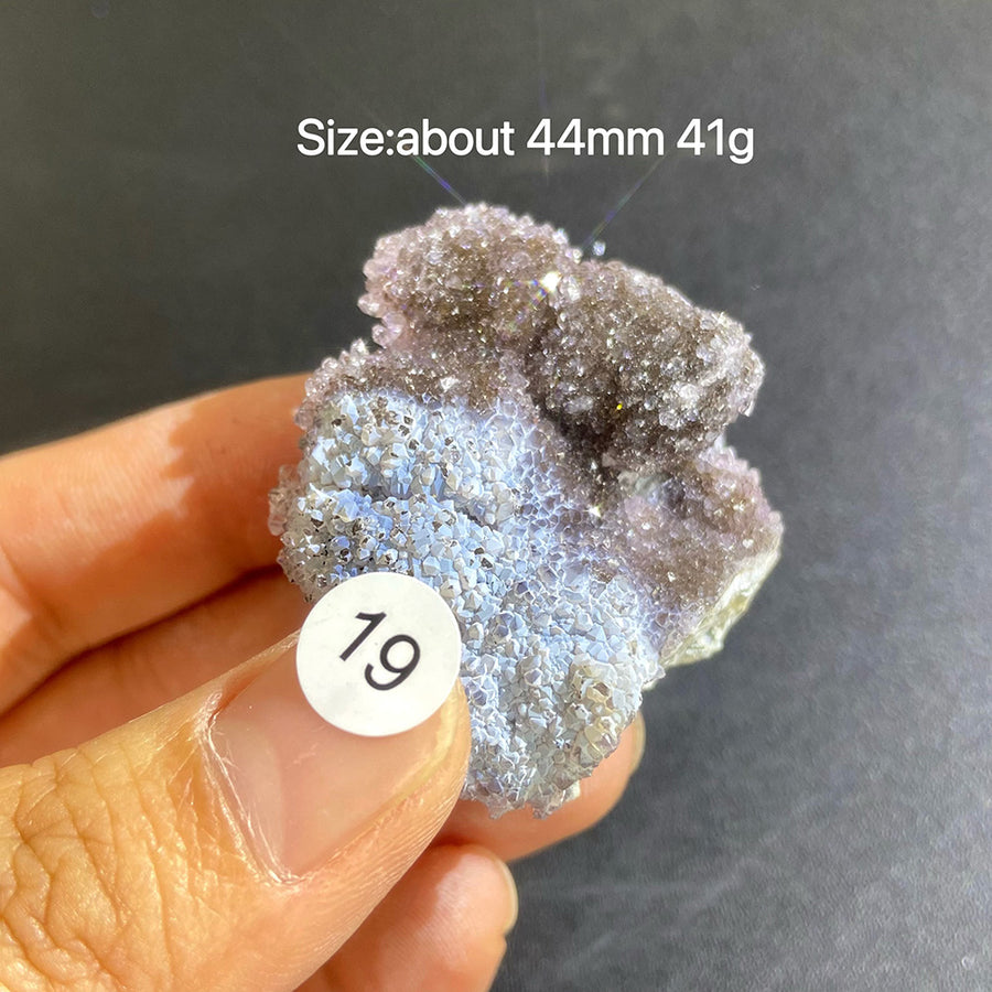 Natural Colored Intention Crystal Raw Stone Slice