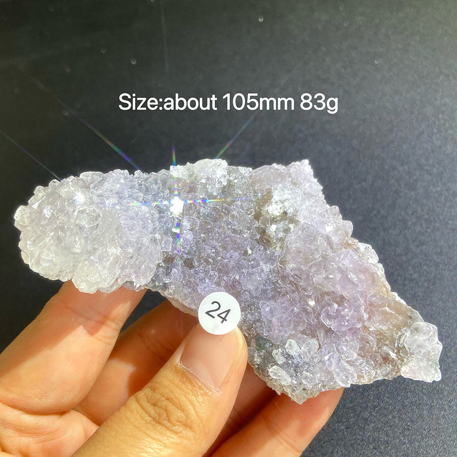 Natural Colored Intention Crystal Raw Stone Slice