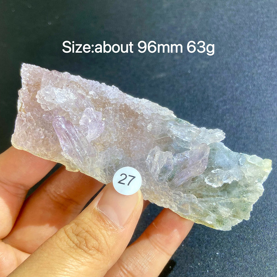 Natural Colored Intention Crystal Raw Stone Slice