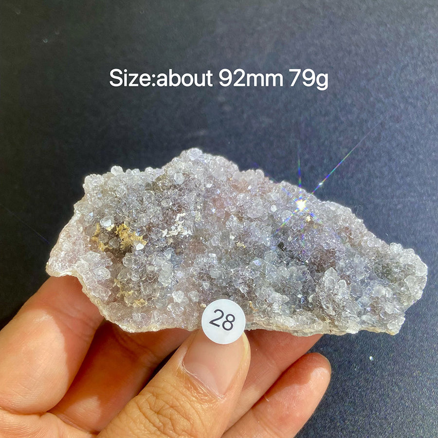 Natural Colored Intention Crystal Raw Stone Slice