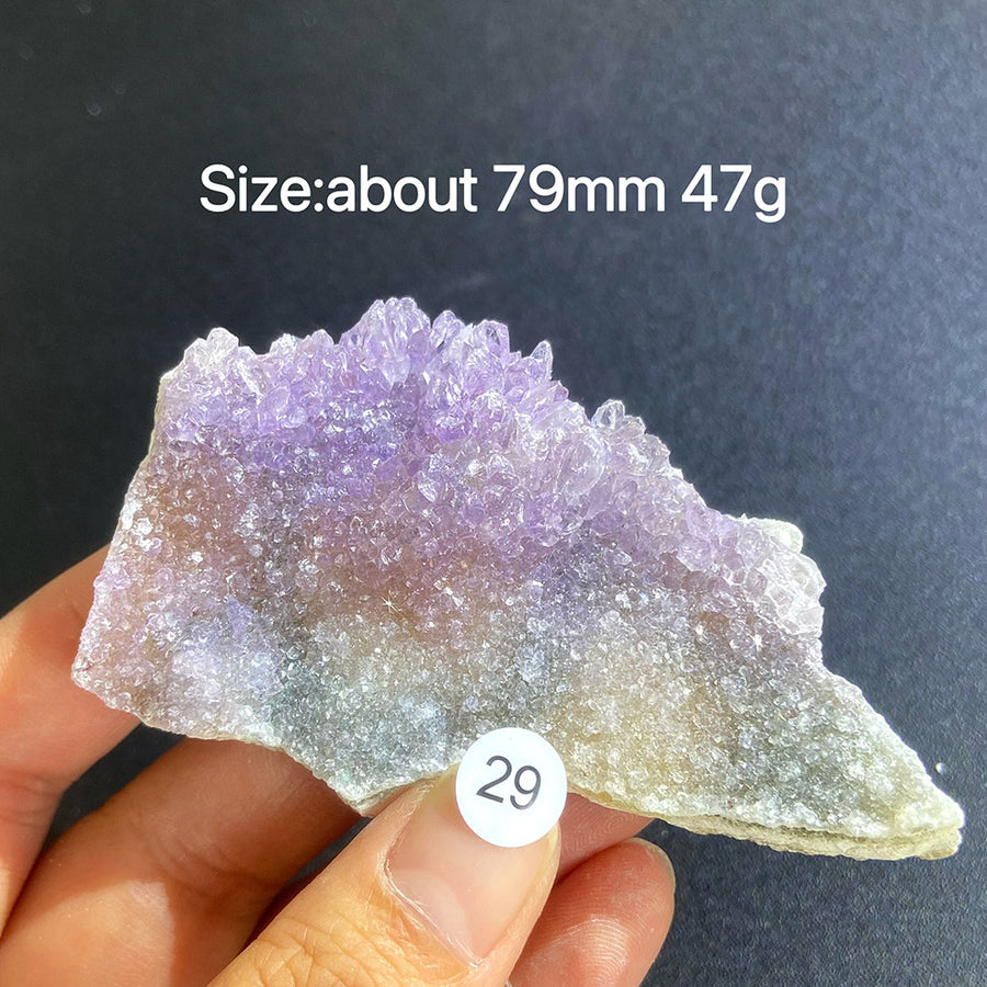 Natural Colored Intention Crystal Raw Stone Slice