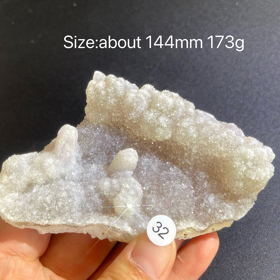 Natural Colored Intention Crystal Raw Stone Slice