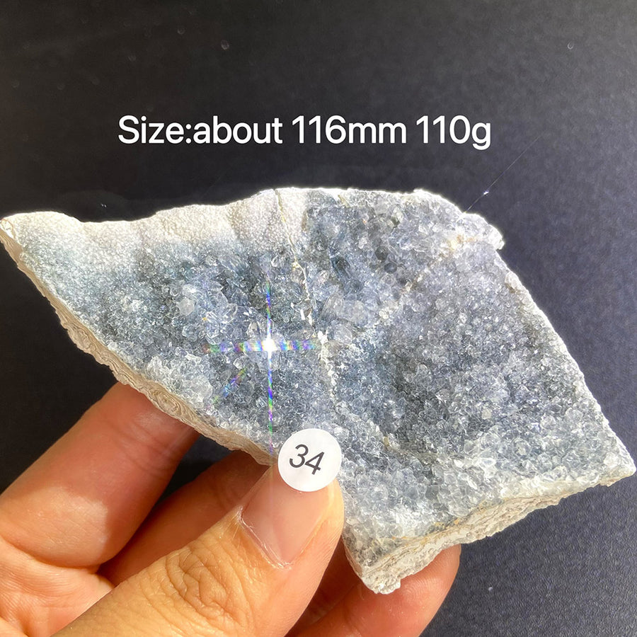 Natural Colored Intention Crystal Raw Stone Slice