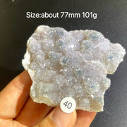 Natural Colored Intention Crystal Raw Stone Slice