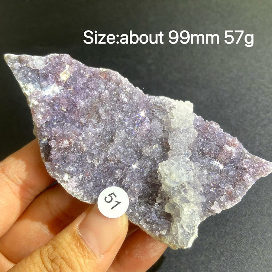 Natural Colored Intention Crystal Raw Stone Slice
