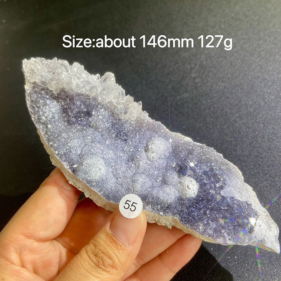 Natural Colored Intention Crystal Raw Stone Slice