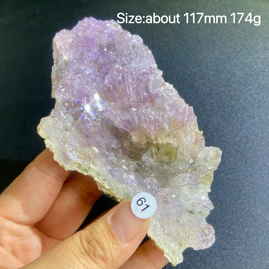 Natural Colored Intention Crystal Raw Stone Slice