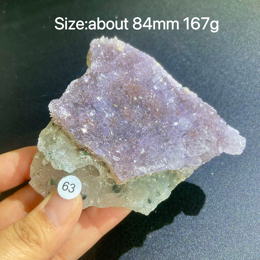 Natural Colored Intention Crystal Raw Stone Slice