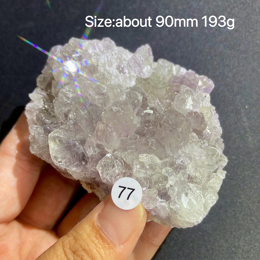 Natural Colored Intention Crystal Raw Stone Slice