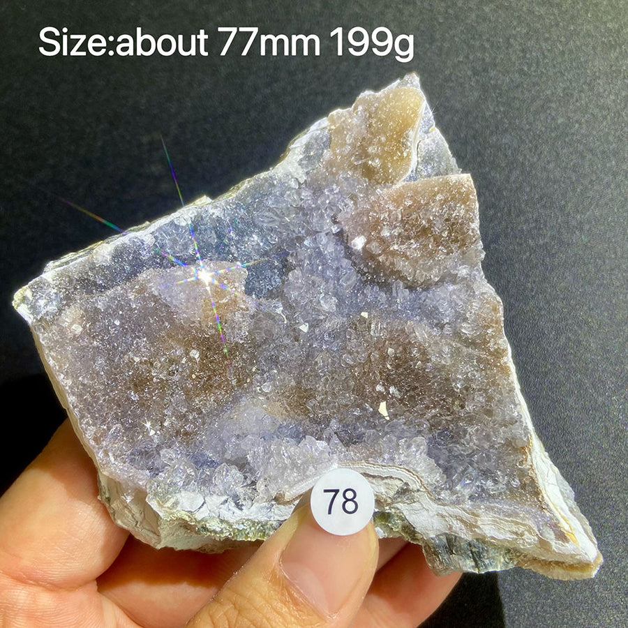 Natural Colored Intention Crystal Raw Stone Slice