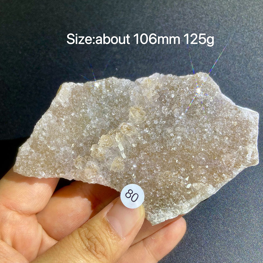 Natural Colored Intention Crystal Raw Stone Slice